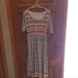 3 For $40 Boho Printed Dress in Multi-Color